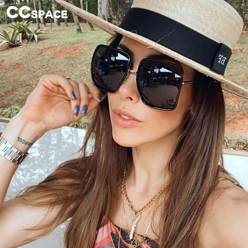 48219 большие квадратные солнцезащитные очки мужские и женские модные с защитой от