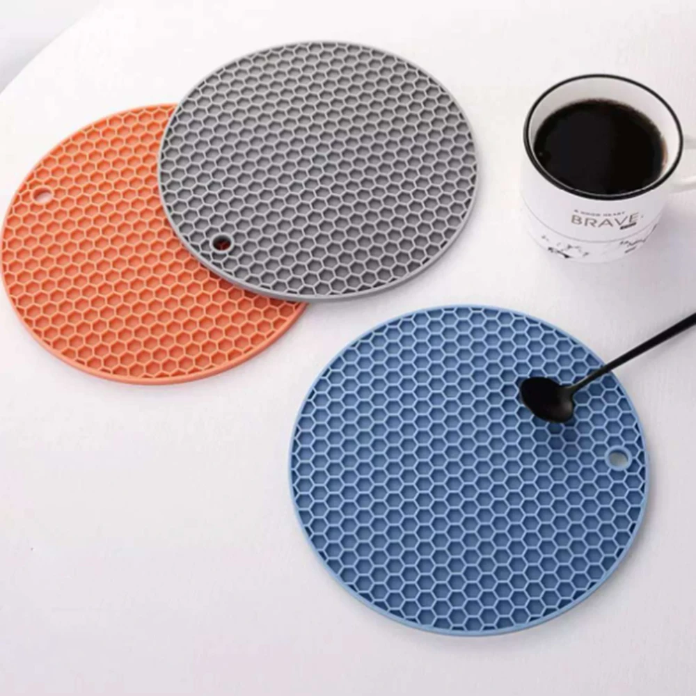 

It Has Good Elasticity Silicone Non-Slip Coaster Durable Anti-Scald Placemat Cup Insulation Mat Household Goods Versatility