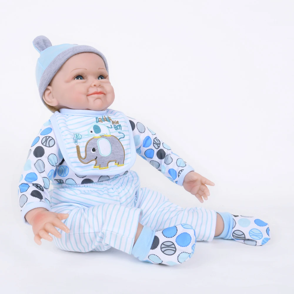 22 дюймов мягкая силиконовая Детская кукла жизнь Bebe Кукла реборн игрушка для