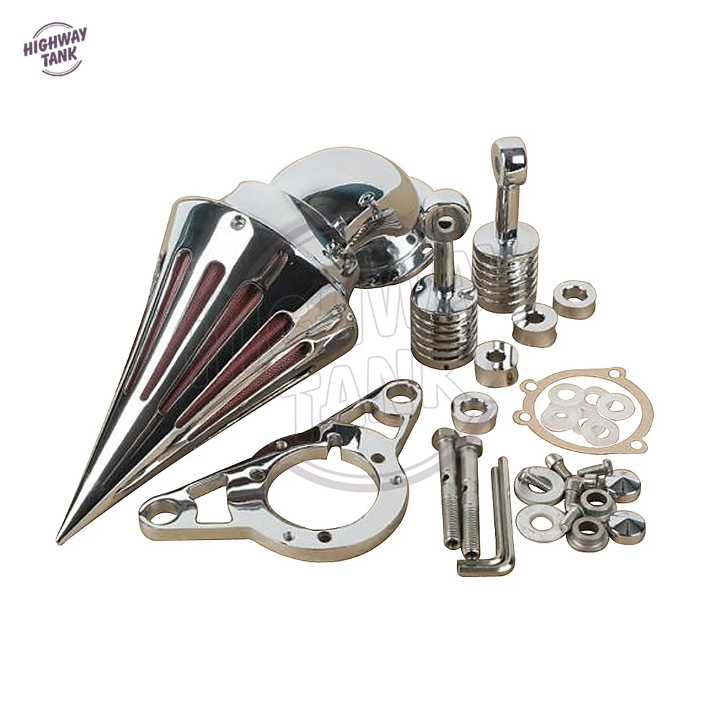 Хром Мотоцикл Спайк Воздухоочиститель фильтр чехол для Harley Softail рокер скрещенные кости 2008 2009 туристический