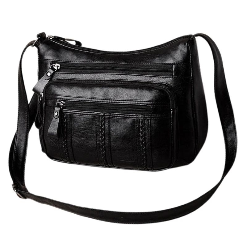

Women Fashion Shoulder Bag Many Departments High Quality Soft Leather Shoulder Bag Multi-layer Crossbody Small Casual Tote Bags