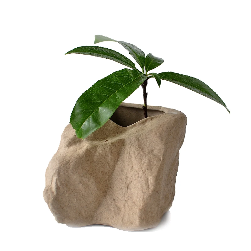 

Modern ceramic vase Tabletop small flower hydroponic vase Home Decoration creative stone Mini vases Furnishing articles