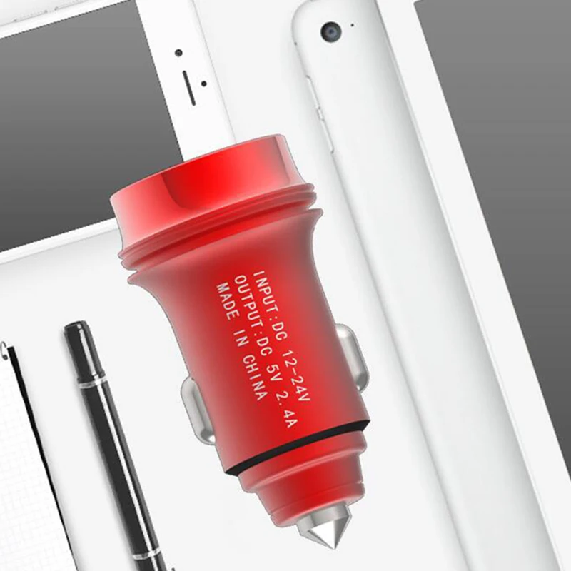 Полностью металлическое автомобильное зарядное устройство Usb Мобильный телефон