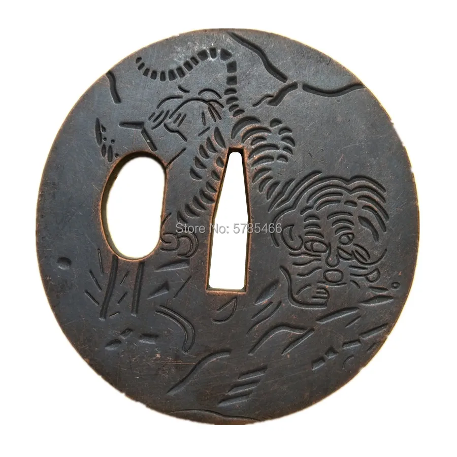 Набор тигров тема фитинги из сплава японская катана меч вакидзаси аксессуары DIY