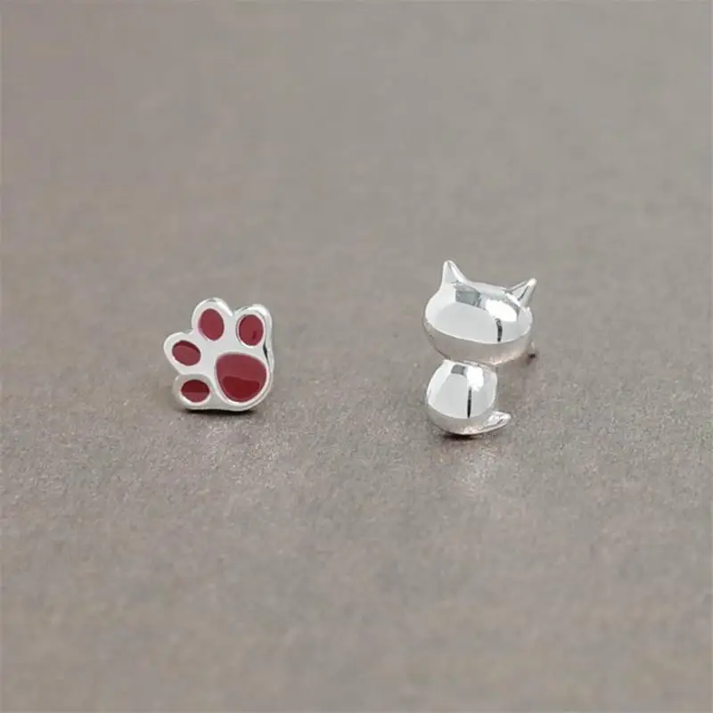 Брендовые 100% 925 пробы серебряные серьги гвоздики в виде когтей кошки для женщин