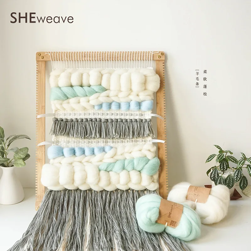 2 м/шар Шерсть ровинг шерстяная пряжа тканая для ткачества гобеленов влажного