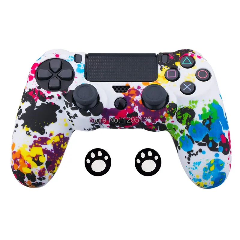 Камуфляжный Противоскользящий силиконовый защитный чехол для контроллера Sony