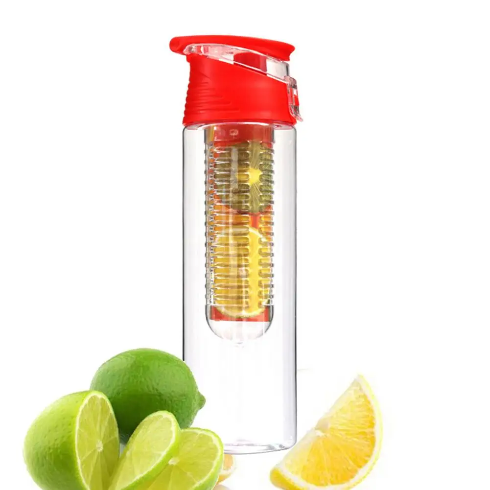 

28oz Infuser Sport Water Bottle Fruit Filter Cup Fruit Infuser Water Bottle With Flip-Top Handle Healthy Hydration Reusable