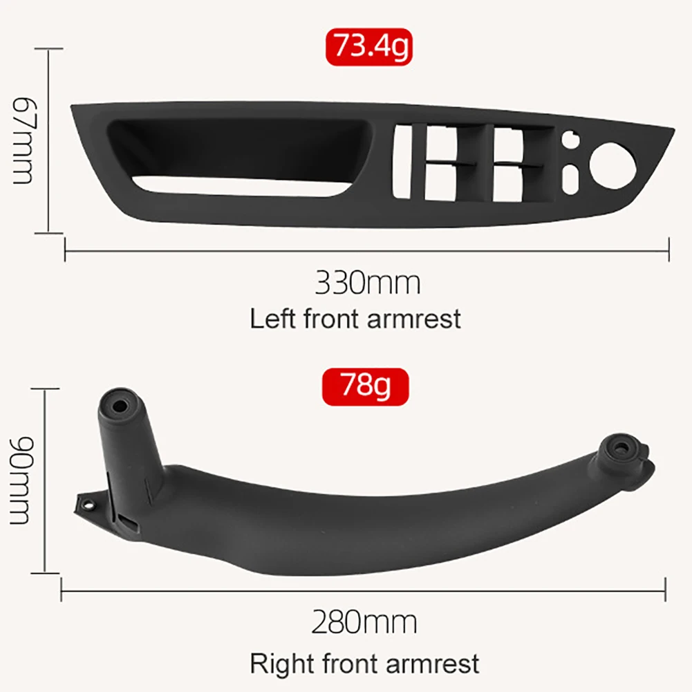 

4PCS/set High Quality Left Hand Driver Door Pull Handles Kit Auto Interior Replacement Parts for BMW X5 X6 E70 E71 2007-2013