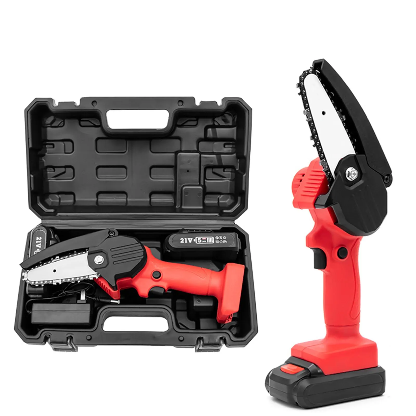 

24V 550W Mini Electric Saw Chainsaw Cordless Garden Tree Logging Trimming Saw For Woodworking Garden Tools Self-provided Battery