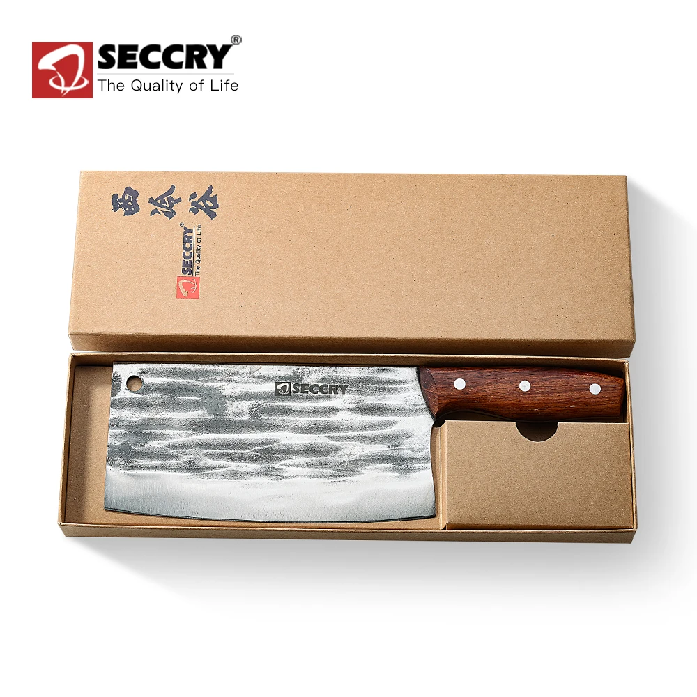 

SECCRY Handmade Forged 8Cr14Mov Steel Chinese Kitchen Knives Cleaver Knife Butcher Knife Slicing Cutting Bones Cooking Tool DC09
