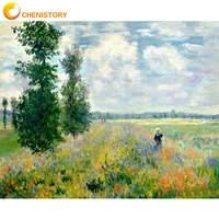 chenistory 40x50cm framed oil picture by numbers kits handmade landscape painting by number diy framed acrylic paint canvas
