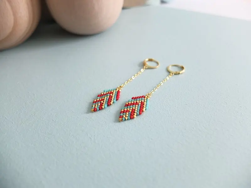 Go2boho серьги для женщин MIYUKI массивные серьги Femme Pendientes Mujer Moda подарок Богемия ручной работы Сделай Сам перо ювелирные изделия
