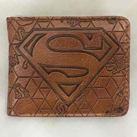disney marvel superhero wallet pu leather embossed mens card holder wallet anime superman wallet