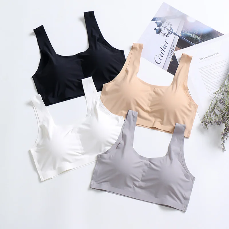 

Бюстгальтер хлопковый дышащий, бесшовный бюстгальтер с эффектом пуш-ап без косточек, чашки три четверти