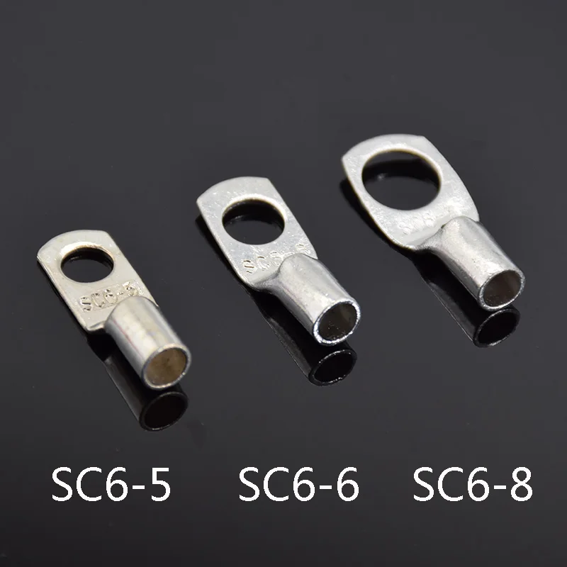 10 шт. клеммы с отверстием для болта из луженой меди батарей M6/M8 обжимные разъемы