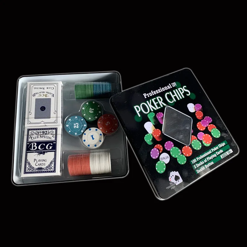 

Poker Chips Set With Box 4g Las Vegas Clay Chips Set Texas Hold'em Poker table Chips Casino Coins Professional Casino Poker Chip