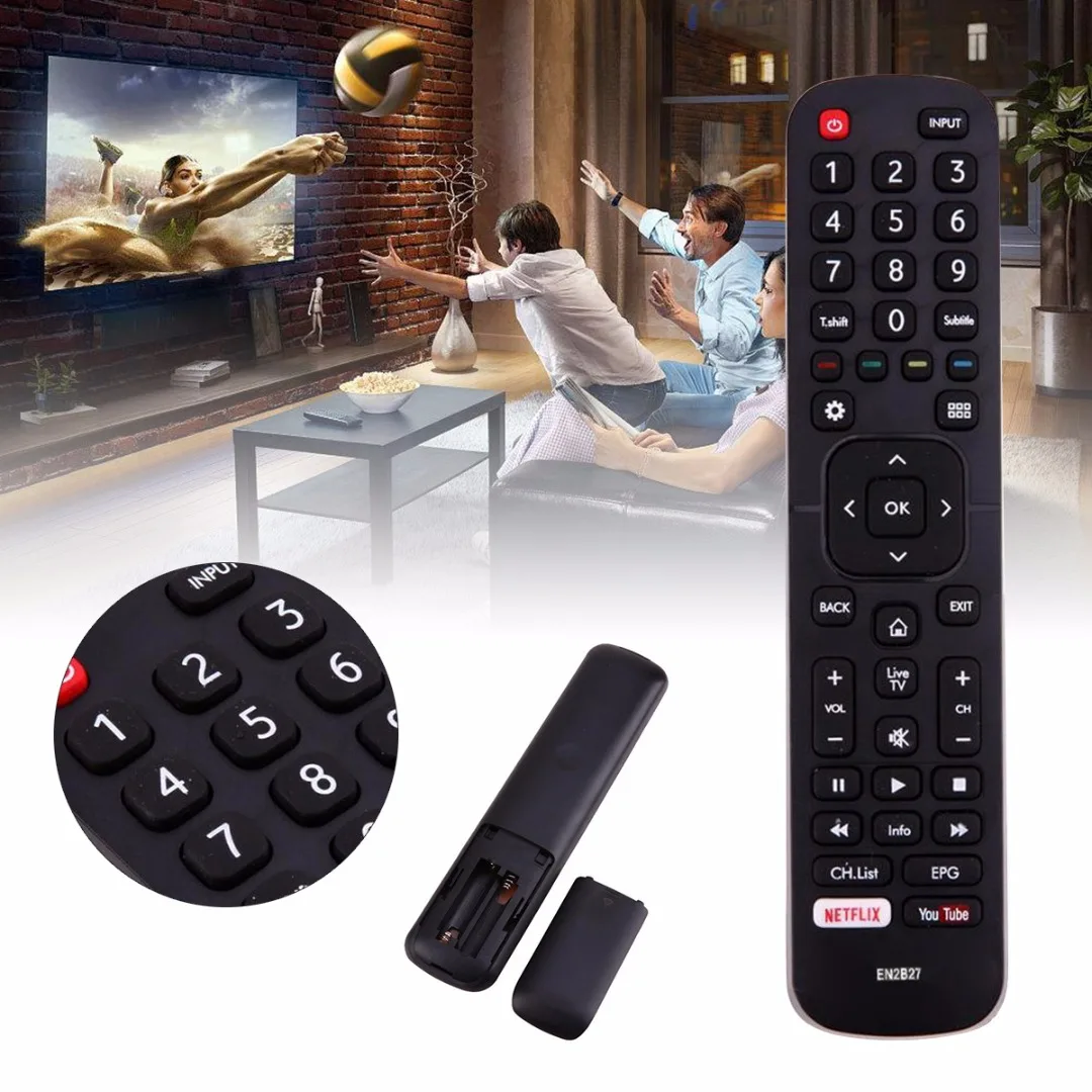 Пульт дистанционного управления EN2B27 для Hisense TV RC3394402/01 3139 238 29621 40K321UWT 50K321UWT 55K321UWT черный телевизионный пульт управления
