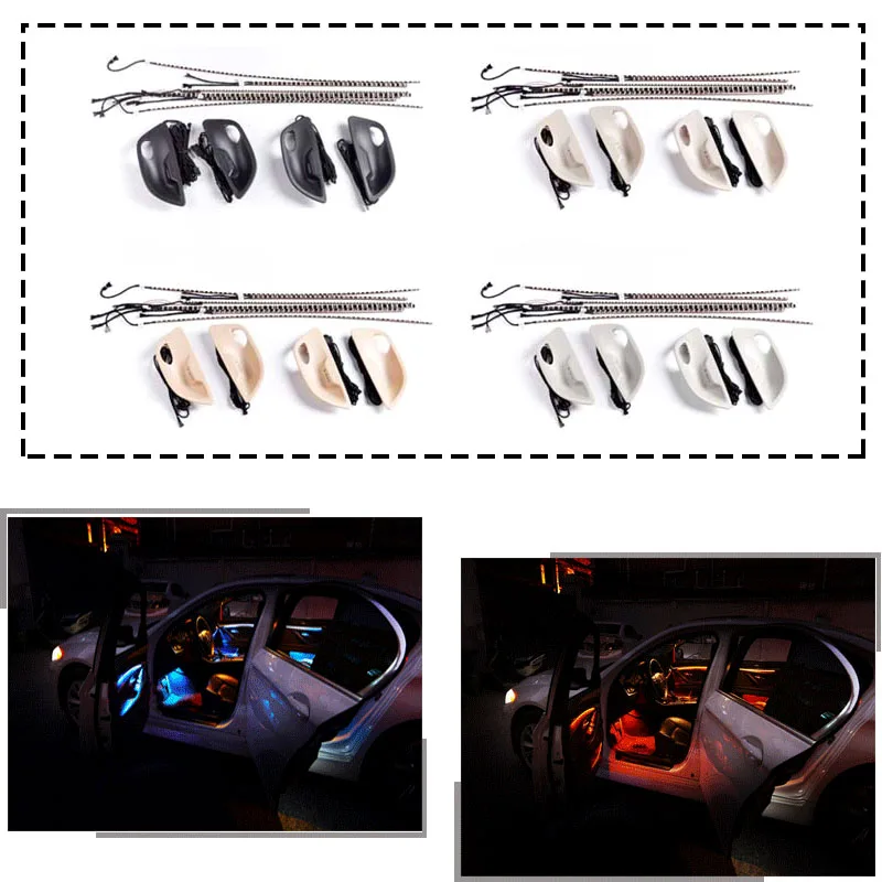 Декоративный светодиодный светильник для салона автомобиля атмосферный в