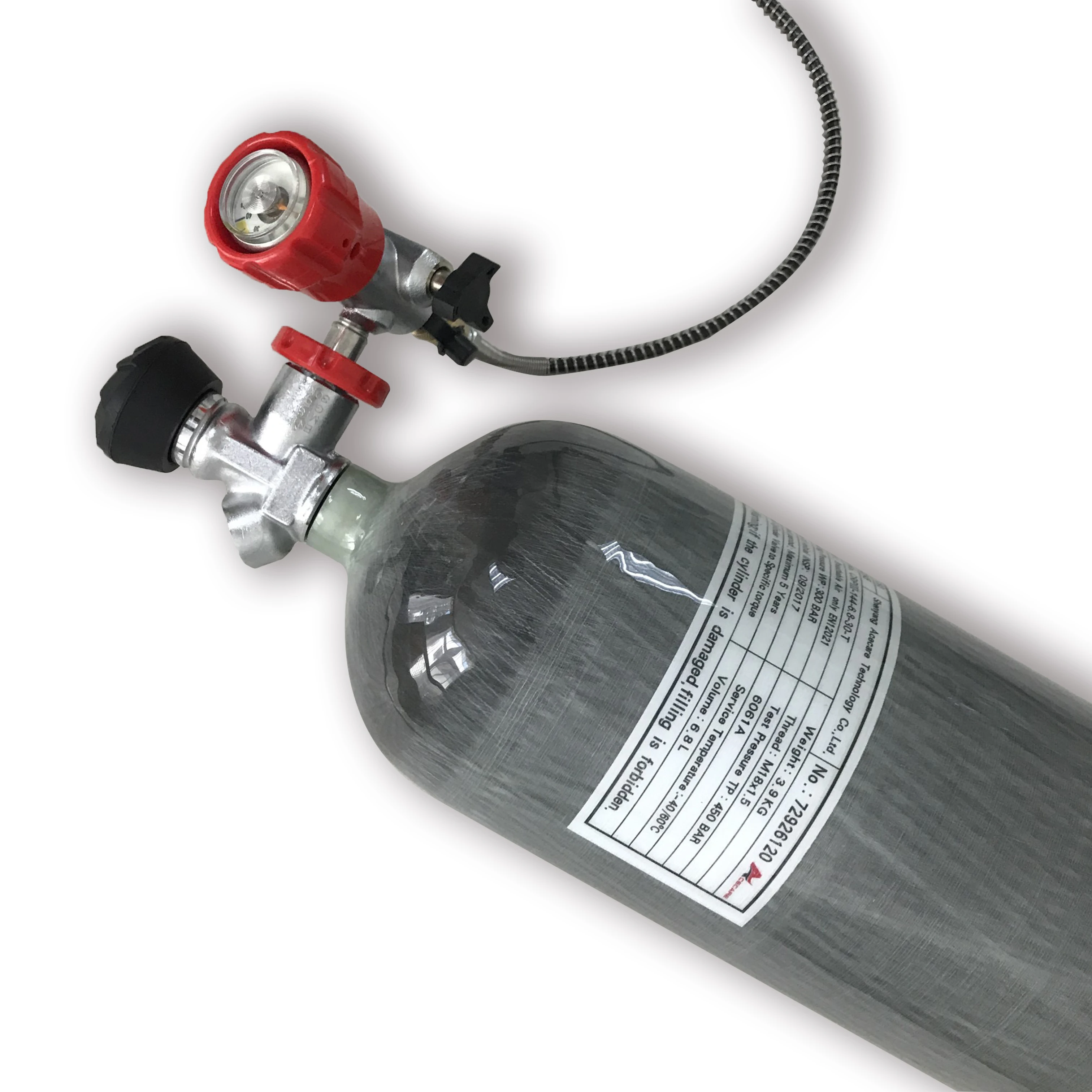 AC168301 6.8L Pcp воздушный бак клапан 4500Psi Mini Scuba CE цилиндр для дайвинга подводный
