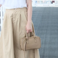 genuine leather women small boston handbag crossbody bags
