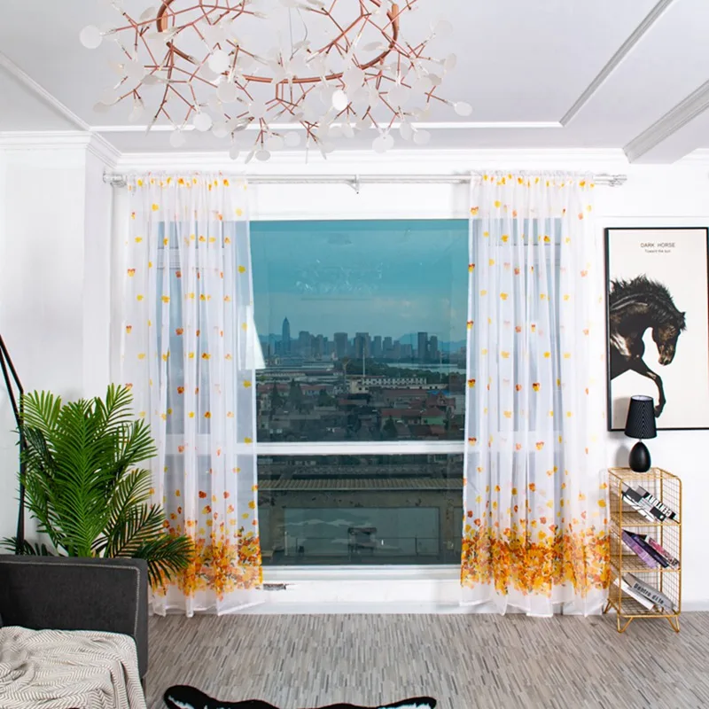 Занавеска на окно прозрачная вуаль гладкий тюль шарф для спальни гостиной | Дом и