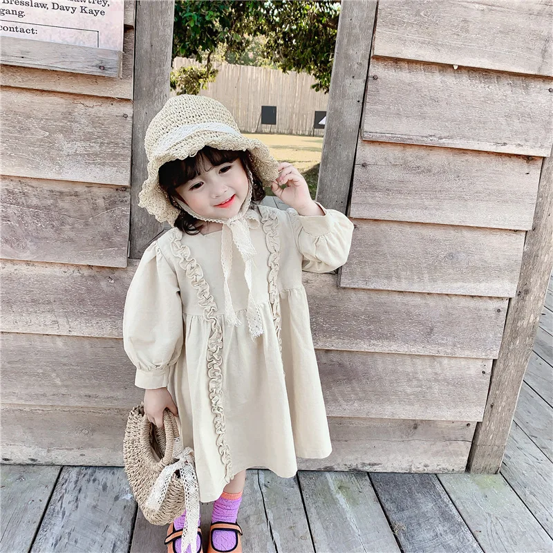 2020 весеннее платье принцессы в Корейском стиле для маленьких девочек с пышными