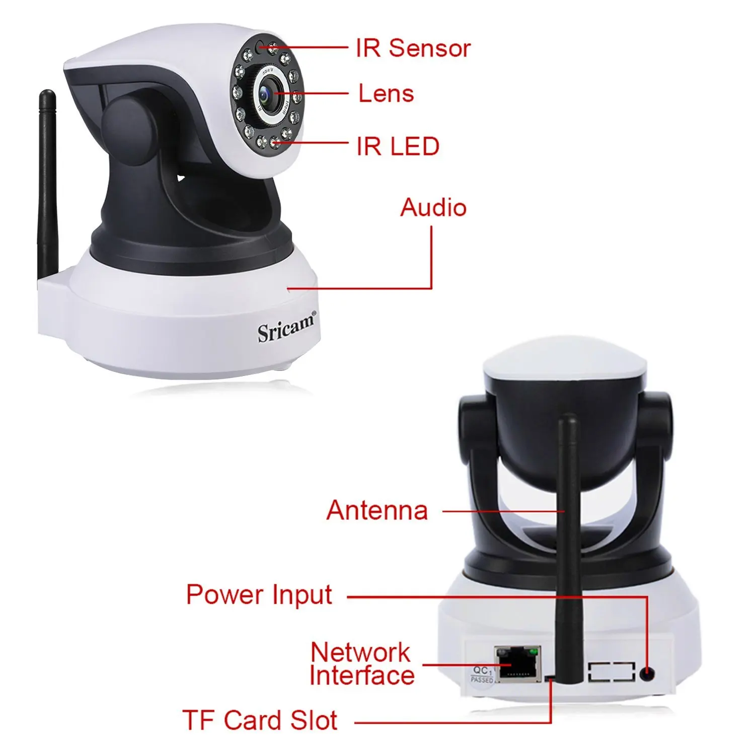 Sricam SP017 HD 3.0MP IP Камера 4X зум Мини Беспроводной умный дом CCTV с мобильным пультом