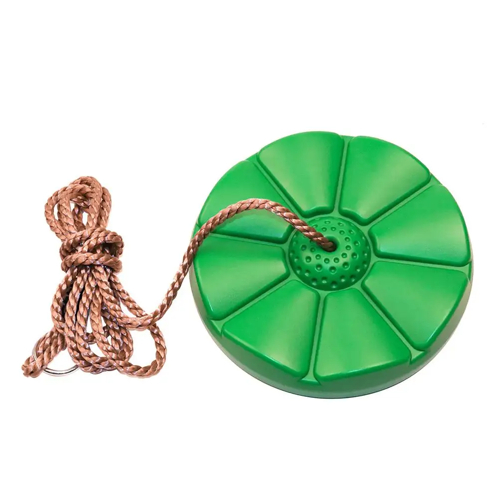 

Tree Seat Swing For Kids Round Disc Swing With Adjustable Rope Carabiner Outdoor Indoor Climbing Swingset Accessory Platform Swi