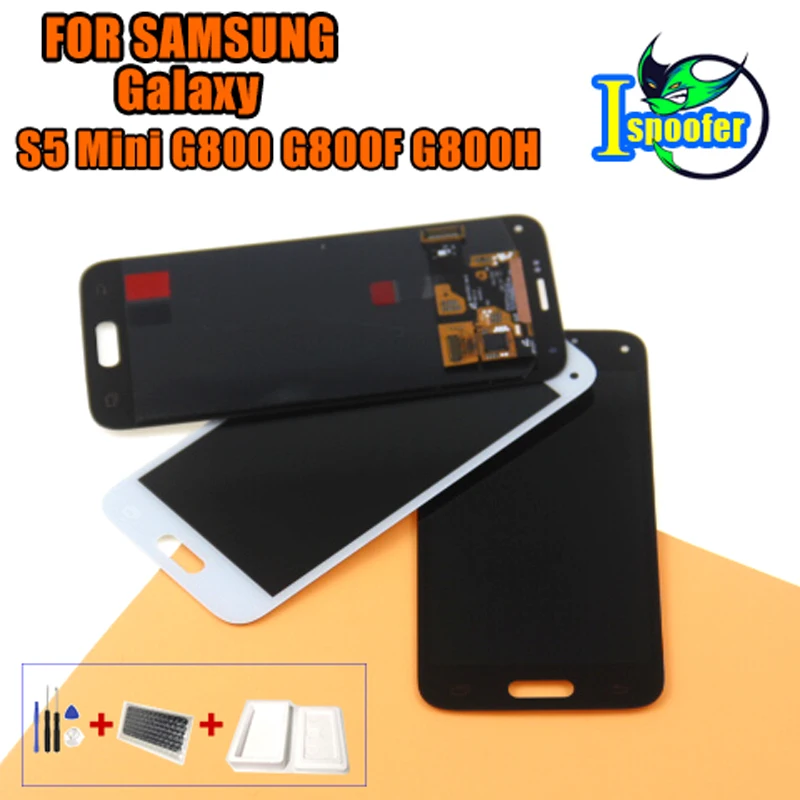 Замена lcd s для samsung Galaxy S5 Mini G800 G800F G800H Super AMOLED дисплей сенсорный дигитайзер сборка