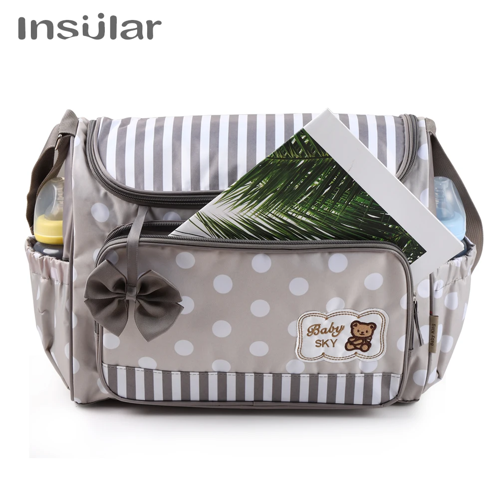 Водонепроницаемая нейлоновая сумка для подгузников Insular вместительная мам