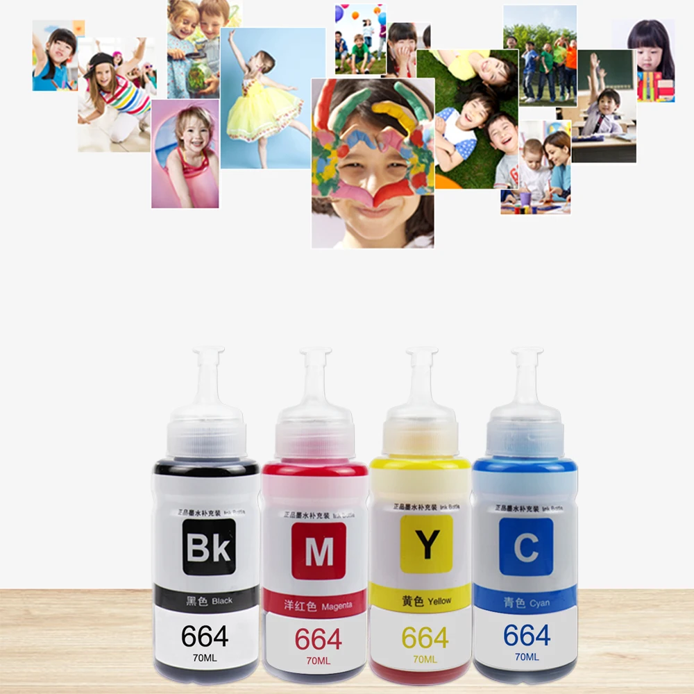YC T664 совместимый с Epson 664 Набор цветных чернил для фотографий ET-2550 L355 L360 L362 L365 L366 L455