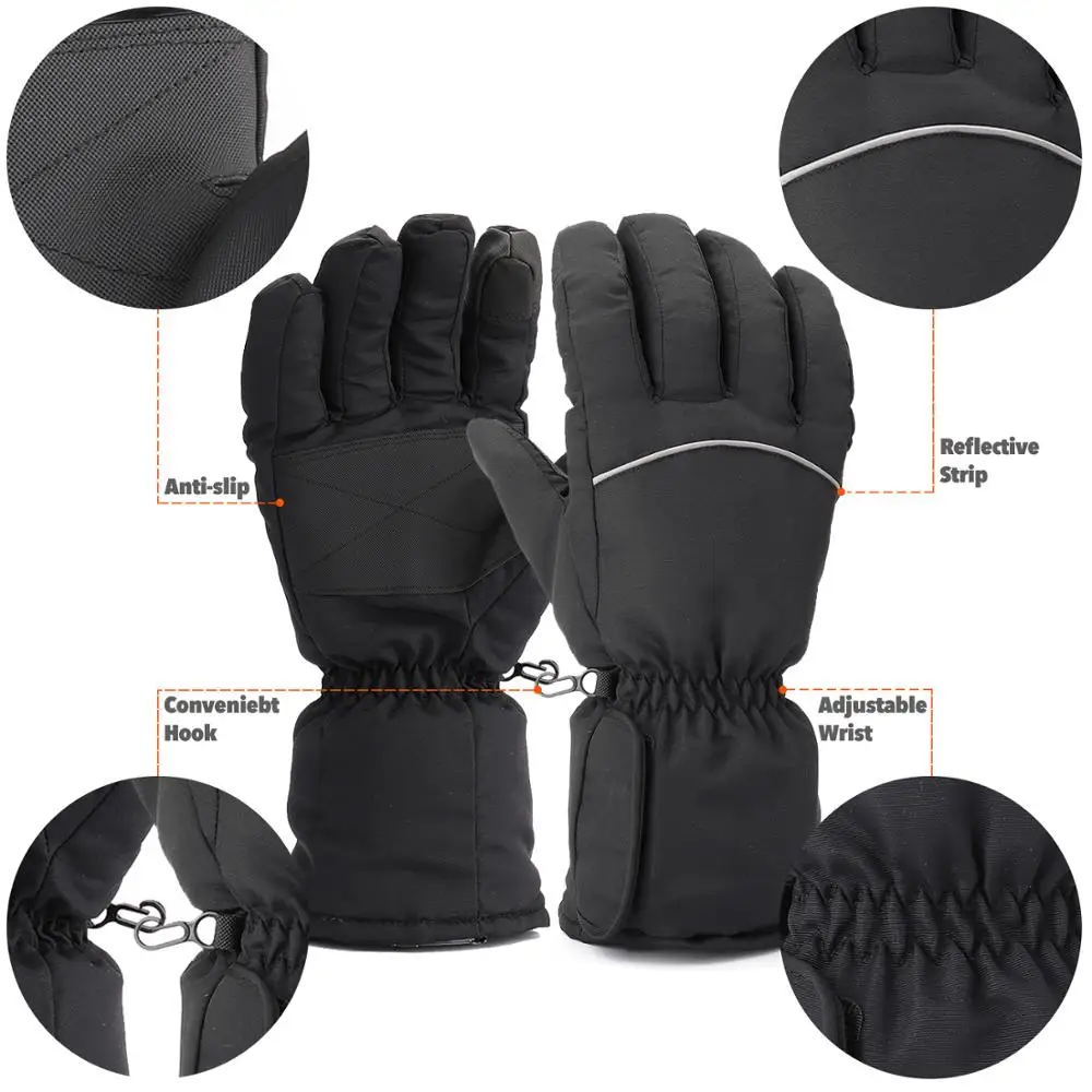 

Heated Gloves Warm Rechargeable Electric Battery Winter Gloves Women Men Ski Heated Gloves