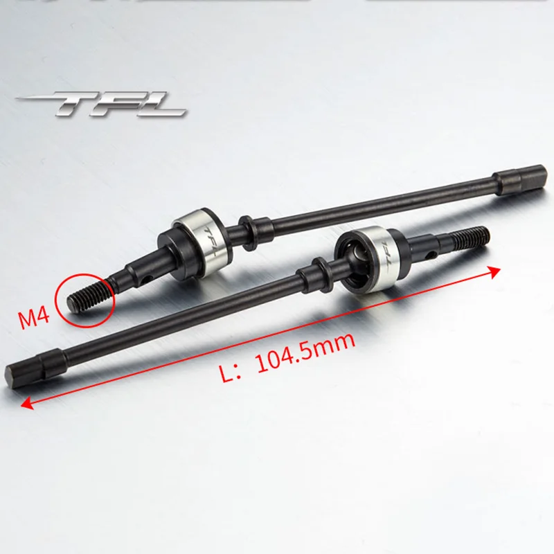 

TFL Parts RC 1/10 AXIAL SCX10 Crawler 45# Car accessoriesbon Steel CVD Front Drive Shaft TH01824-SMT6
