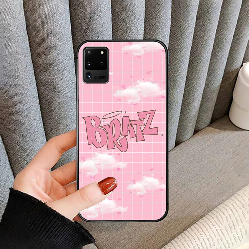 

Fashion Doll Brand Bratz Phone case cover for For SamSung Galaxy S Note 7 8 9 10 20 Uitra Plus E Lite black black cover soft