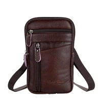 genuine leather men shoulder bag business casual messenger zip phone pouch male travel sports messenger crossbody bags