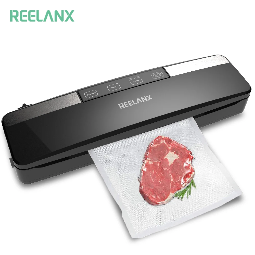 

Лучший автоматический вакуумный упаковщик для пищевых продуктов REELANX Vacuum Sealer V2 125 Вт с функциями вакуумная упаковка, встроенный резак, вакуу...
