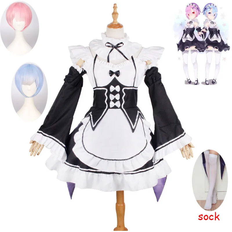 Аниме ОЗУ/Рем Косплей Re: zero Kara Hajimeru Isekai Seikatsu to life in a другой мир кавайные сестры
