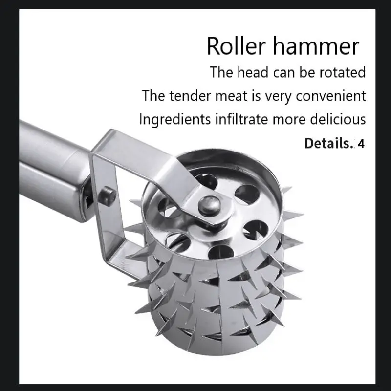 

Stainless Steel Loose Meat tender Meat Piercing Device Tender Meat Useful Meat Loosener For Steak Pork Pounders Kitchen Tools