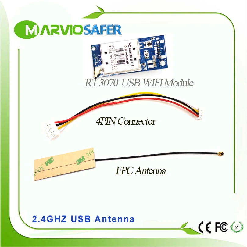 

Marviosafer RT3070 USB WIFI Module for CCTV Network Wifi IP Camera 5V DC