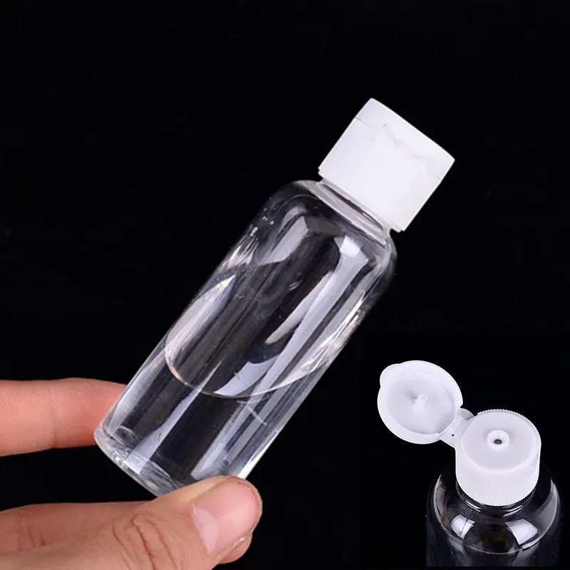 Милые прозрачные многоразовые флаконы с откидной крышкой 100 мл 2 шт. маленькие