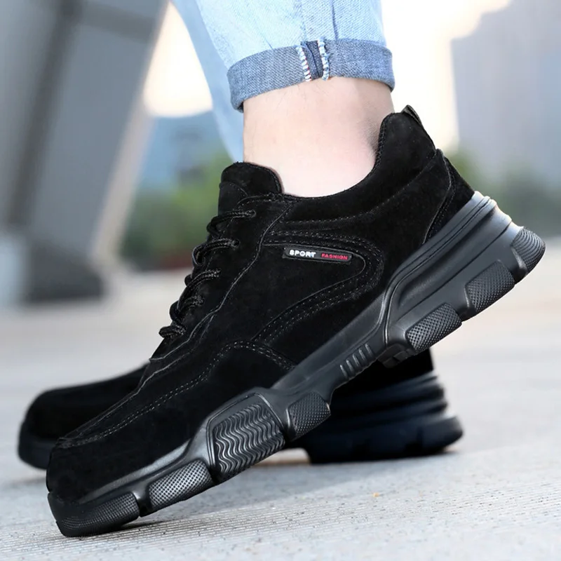 

Safety Boots Work Boots Steel Toe Men's Outdoor Anti Slip Breathable Protective Work Shoes Boots Puncture Proof Safety Shoes