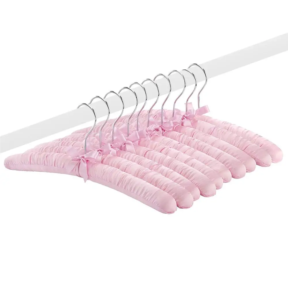 Haojianxuan 5Pcs/Set Wardrobe Silk Clothes Rack Sponger Hanger Organizer Satin Fabric Hooks Coated 17 Colour | Дом и сад