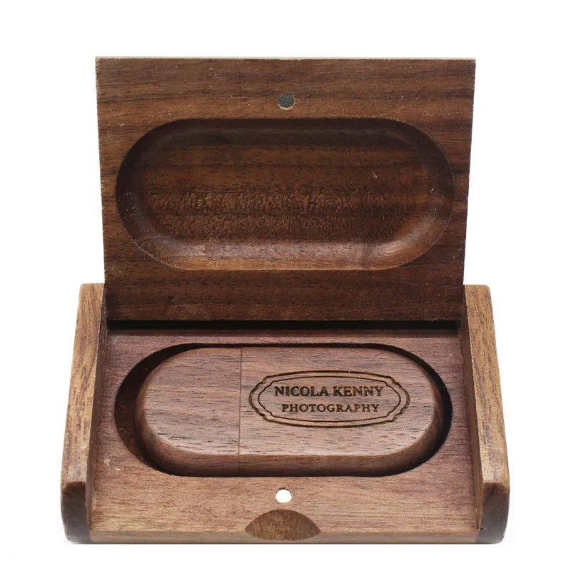 Usb флешка с логотипом TEXT ME wooden + box 4 ГБ 8 16 32 64 ГБ|usb flash drive 4gb|flash driveusb |