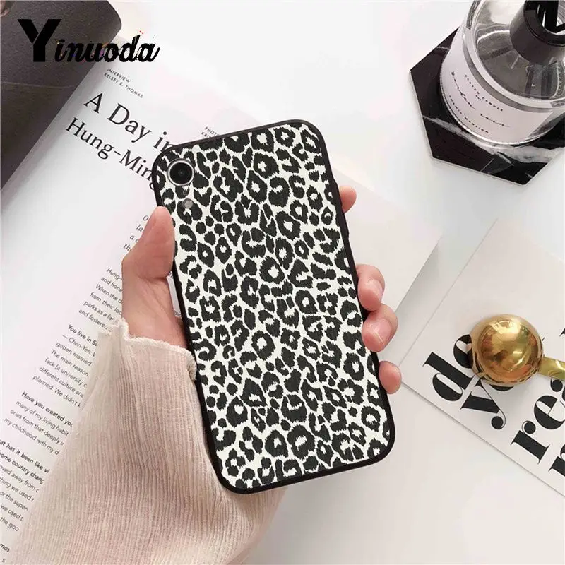 Yinuoda Леопардовый милый чехол для телефона iPhone 8 7 6 6S 6Plus X XS MAX 5 5S SE XR 10 11 pro max |