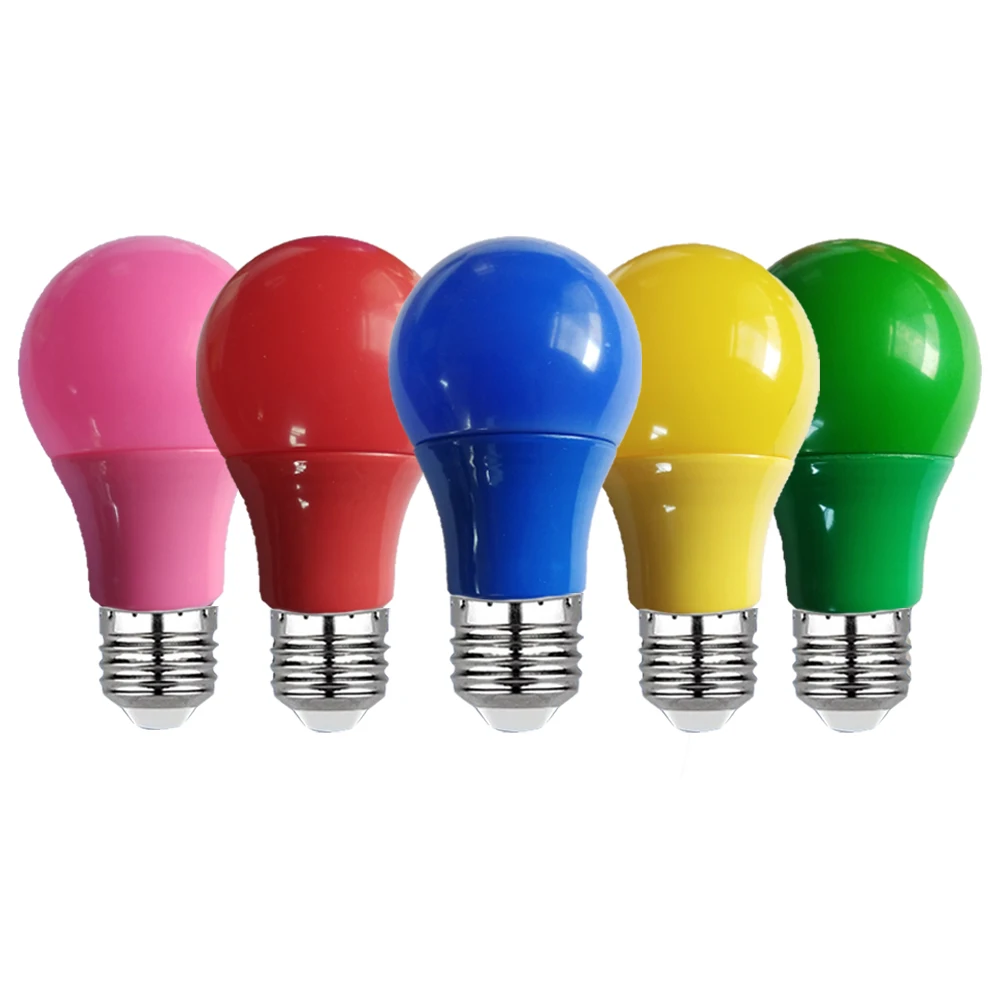 Цветная светодиодная лампочка E27 уличная LED лампа для освещения 12 В 24 36