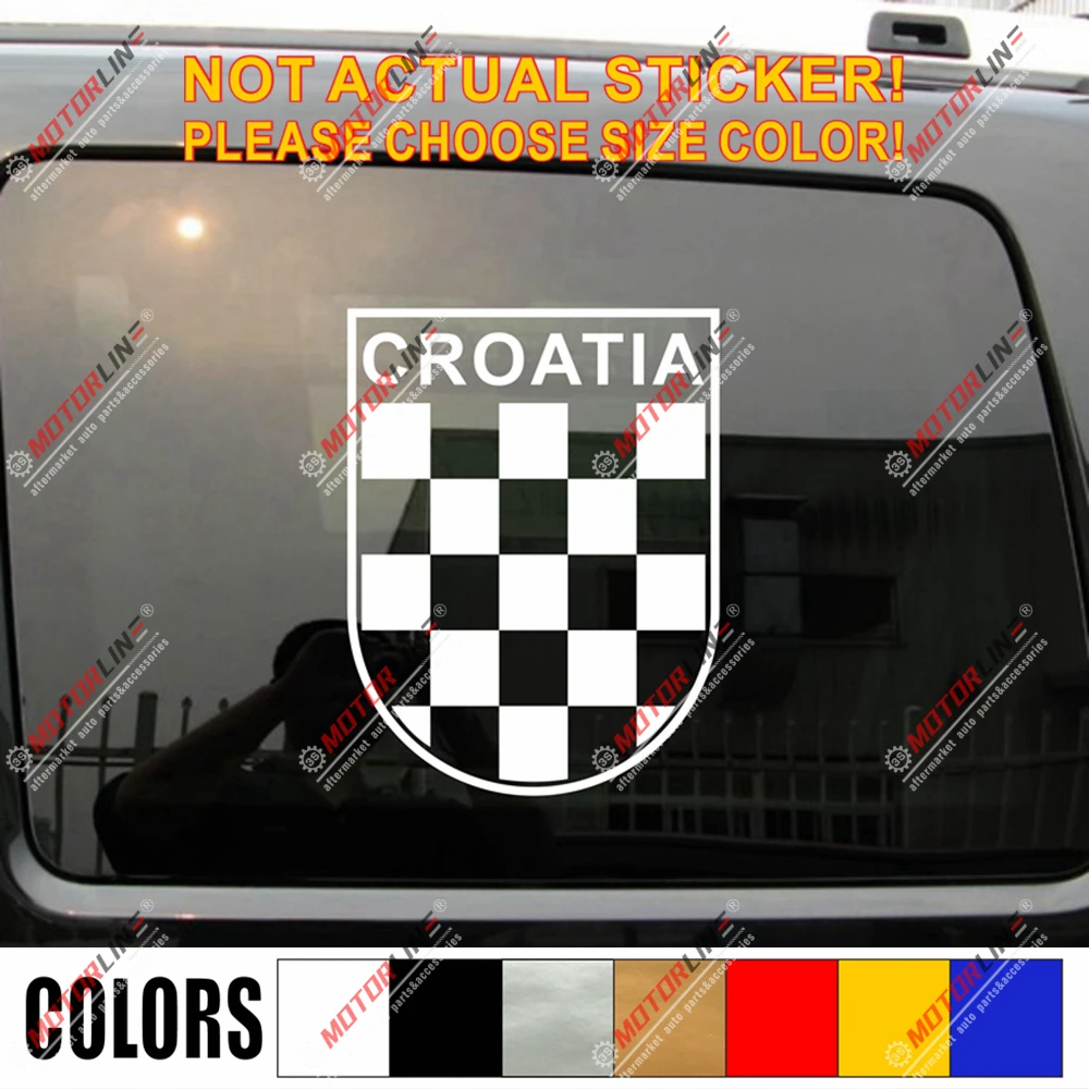 Хорватская Наклейка автомобиля винил высечки выбрать размер цвет|Наклейки на