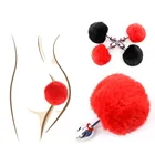 Сексуальная Анальная пробка Кролик хвост из нержавеющей стали и силикона Анальная пробка секс-игрушки для женщин мужчин геев гладкая на ощупь