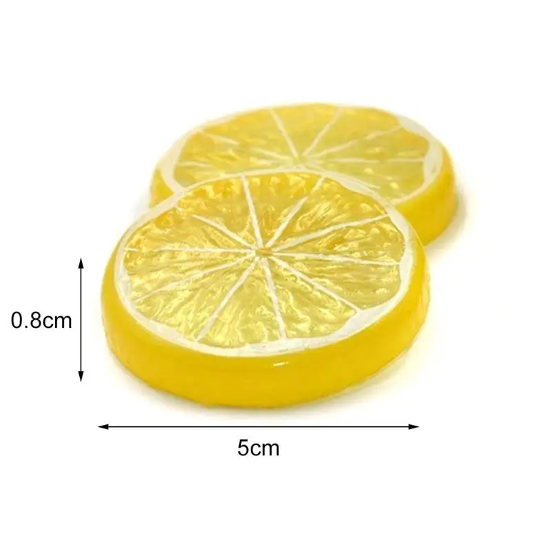 

10Pcs Simulation Lemon Slices Fake Home Decoration Artificial Lemon Fruit For Kitchen Wedding Photography Props
