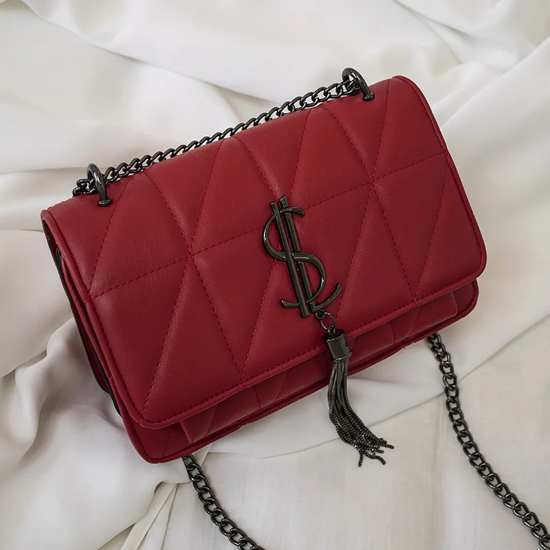 Женская сумка-мессенджер с цепочкой-кисточкой модная женская сумка через плечо